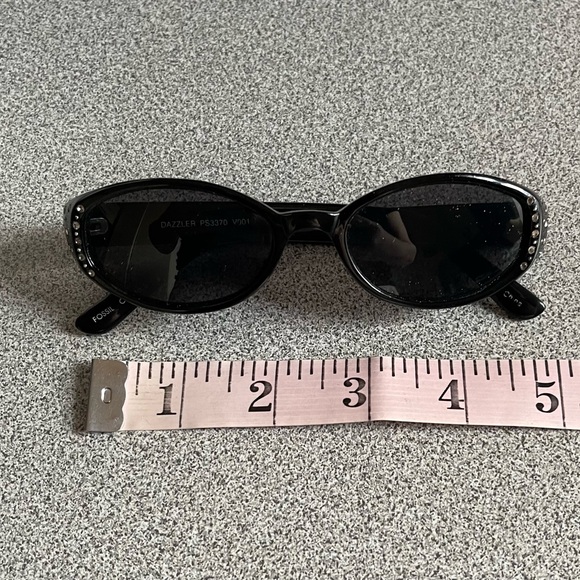 Vintage Fossil Dazzler Black Bling Sunglasses - Picture 10 of 11